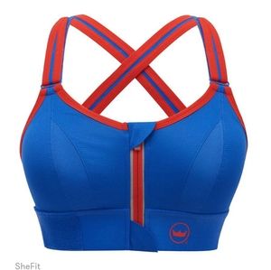 SHEFIT SportBra Blue & Red Small